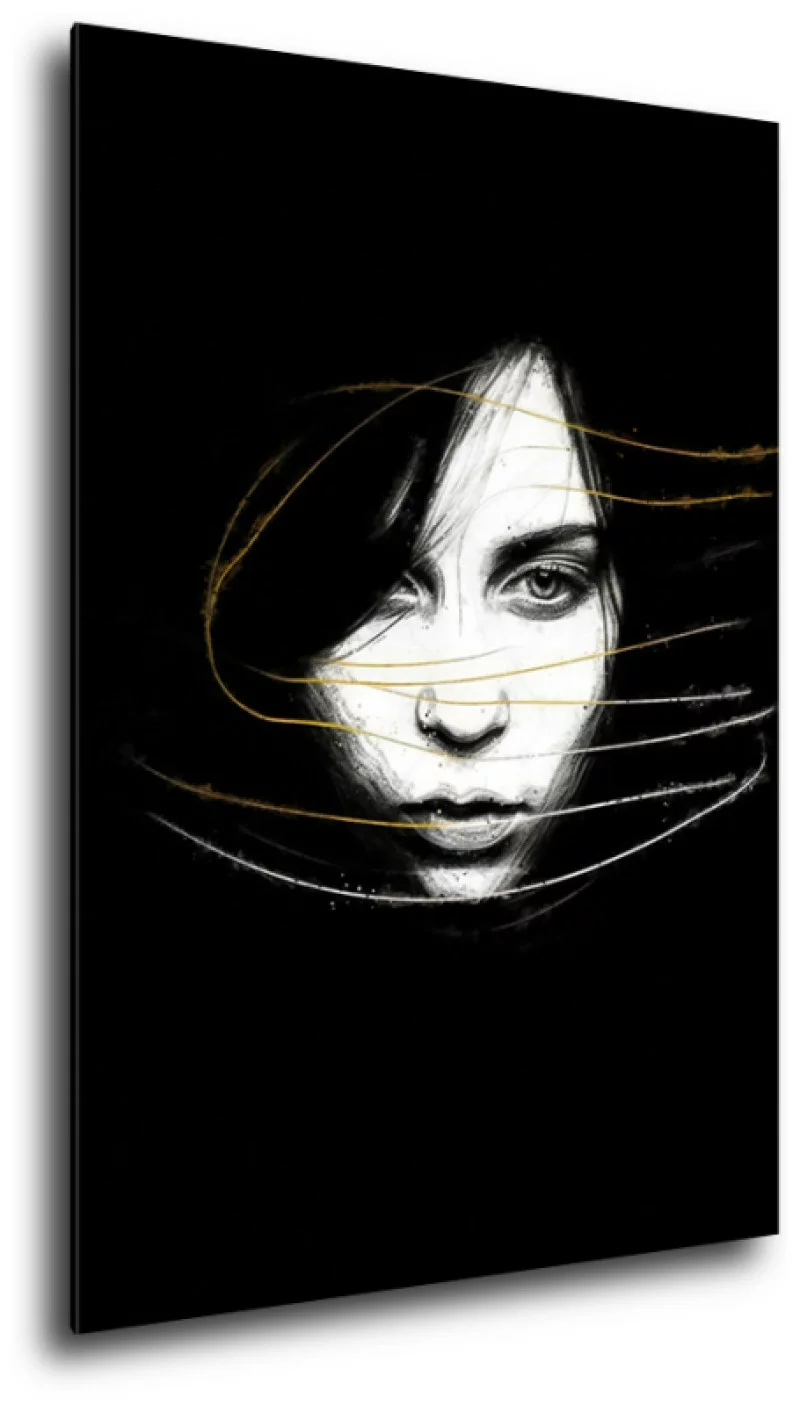 Obraz abstrakcyjny - Kobieta w mroku - obrazek 1