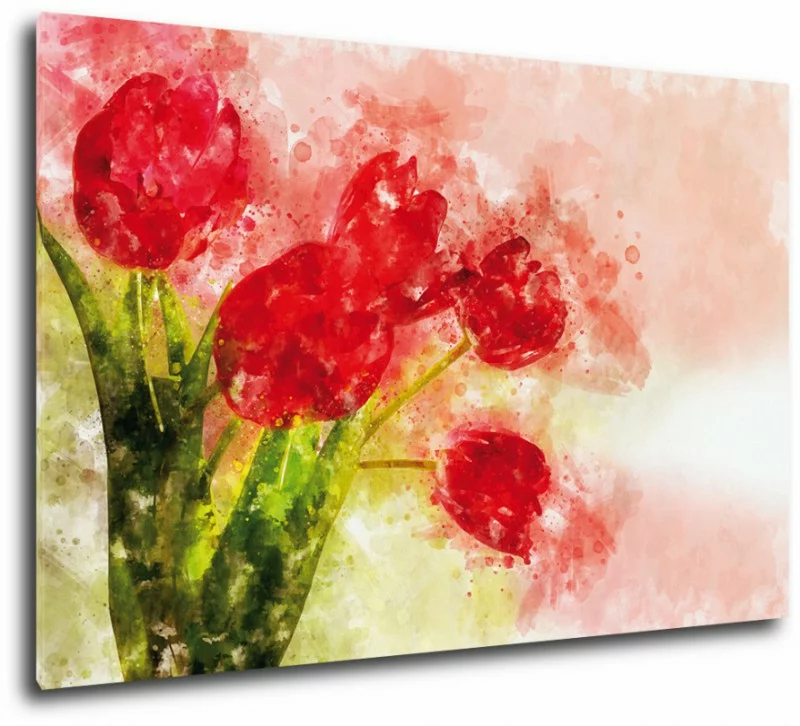 Obraz na płótnie - czerwone tulipany - obrazek 1