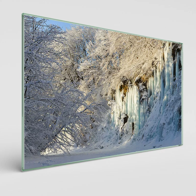 Obraz na szkle - lodospady Rudawka Rymanowska - obrazek 1