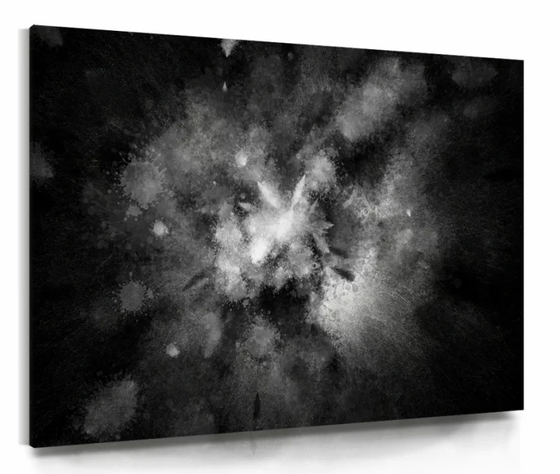 Obraz czarno-biały eksplozja - obrazek 1
