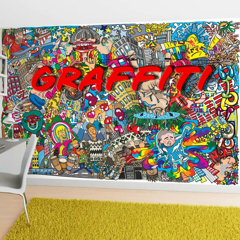 Fototapeta młodzieżowa 3D - GRAFFITI - obrazek 1