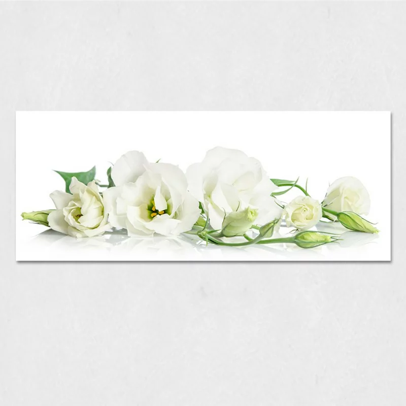 Obraz na szkle - kwiaty eustoma - obrazek 1