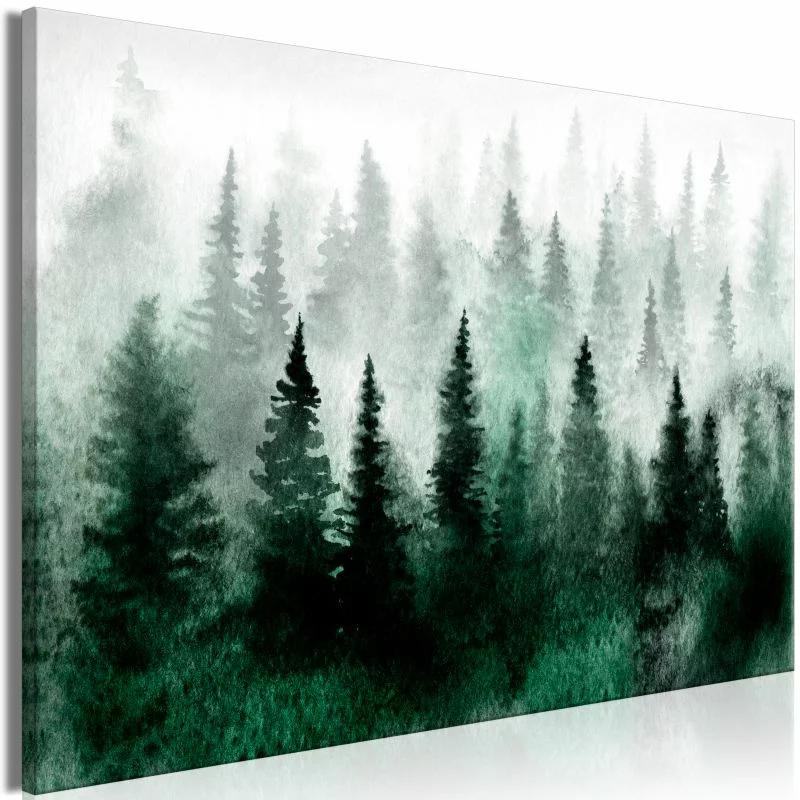 Obraz - Mglisty las Skandynawii (1-częściowy) szeroki - obrazek 1