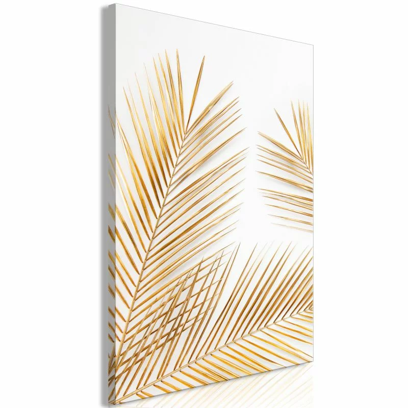Obraz - Złote palmy (1-częściowy) pionowy - obrazek 1