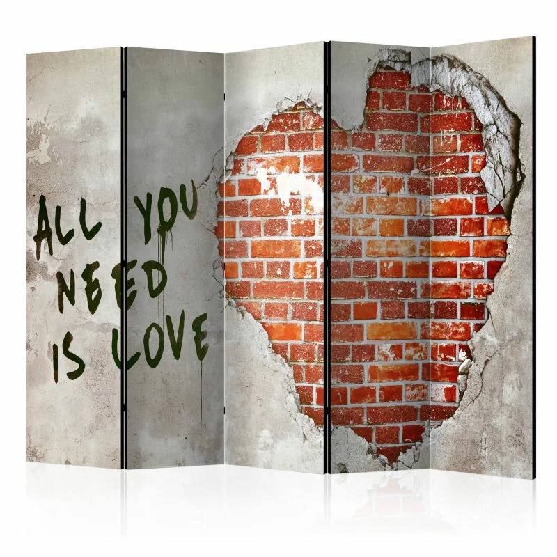 Parawan 5-częściowy - Love is all you need II - obrazek 1