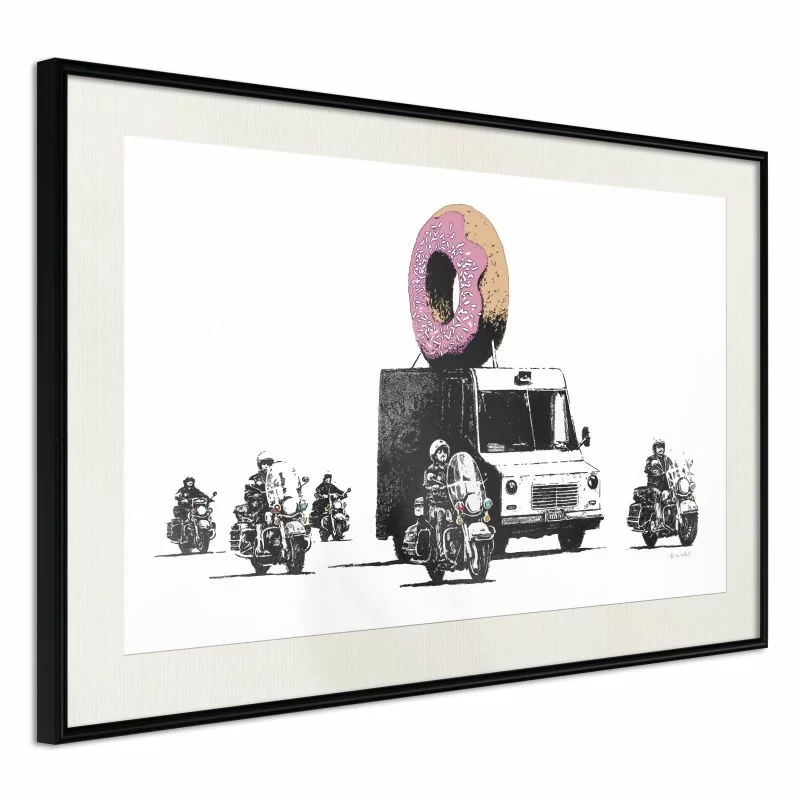 Plakat - Banksy: Donuts (Strawberry) - obrazek 1