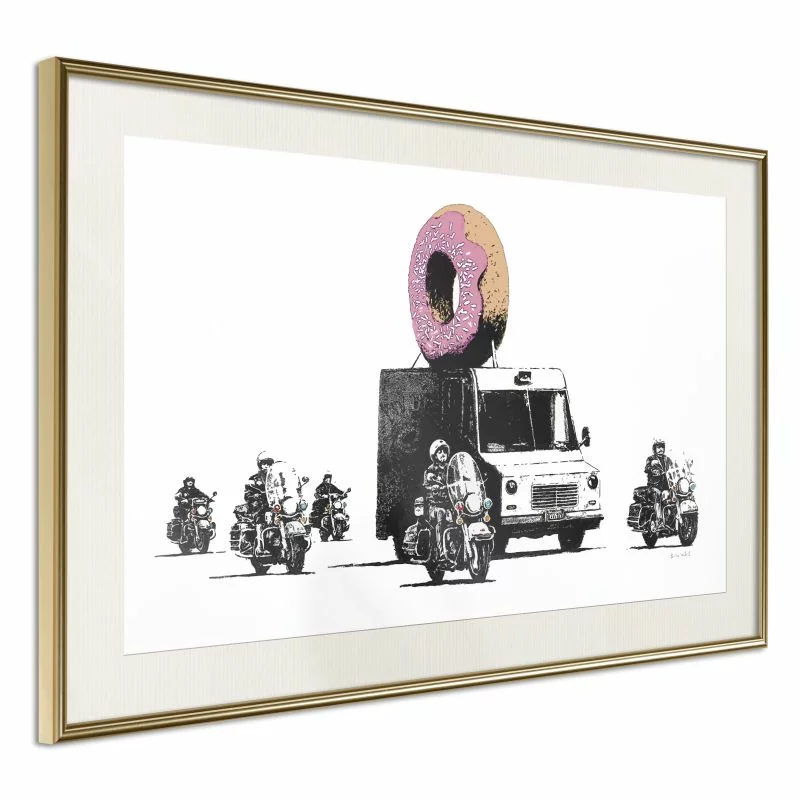Plakat - Banksy: Donuts (Strawberry) - obrazek 1