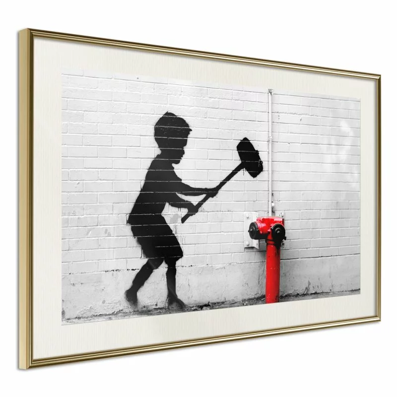 Plakat - Banksy: Hammer Boy - obrazek 1
