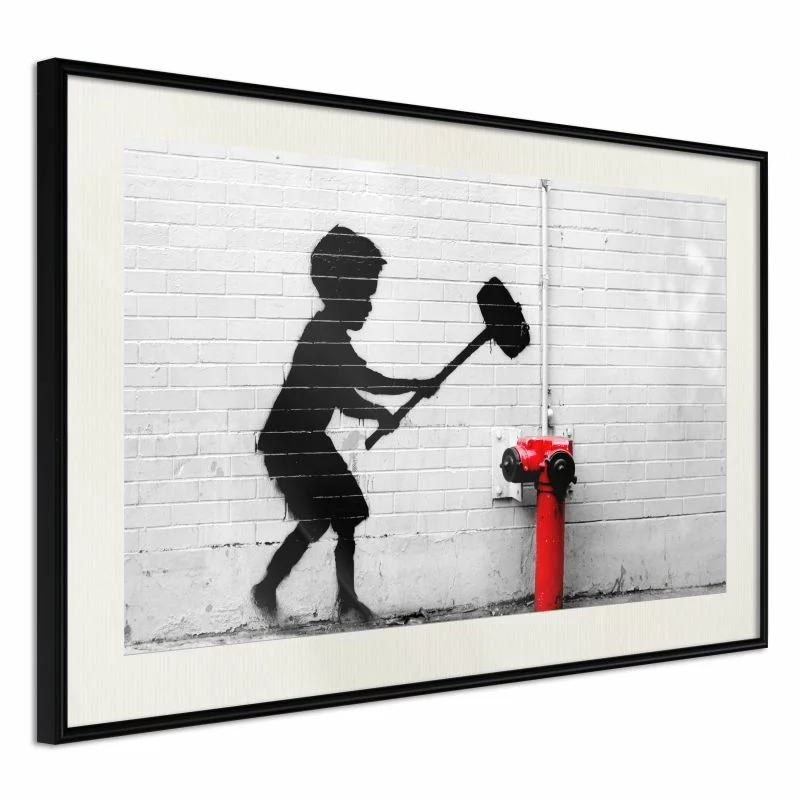 Plakat - Banksy: Hammer Boy - obrazek 1