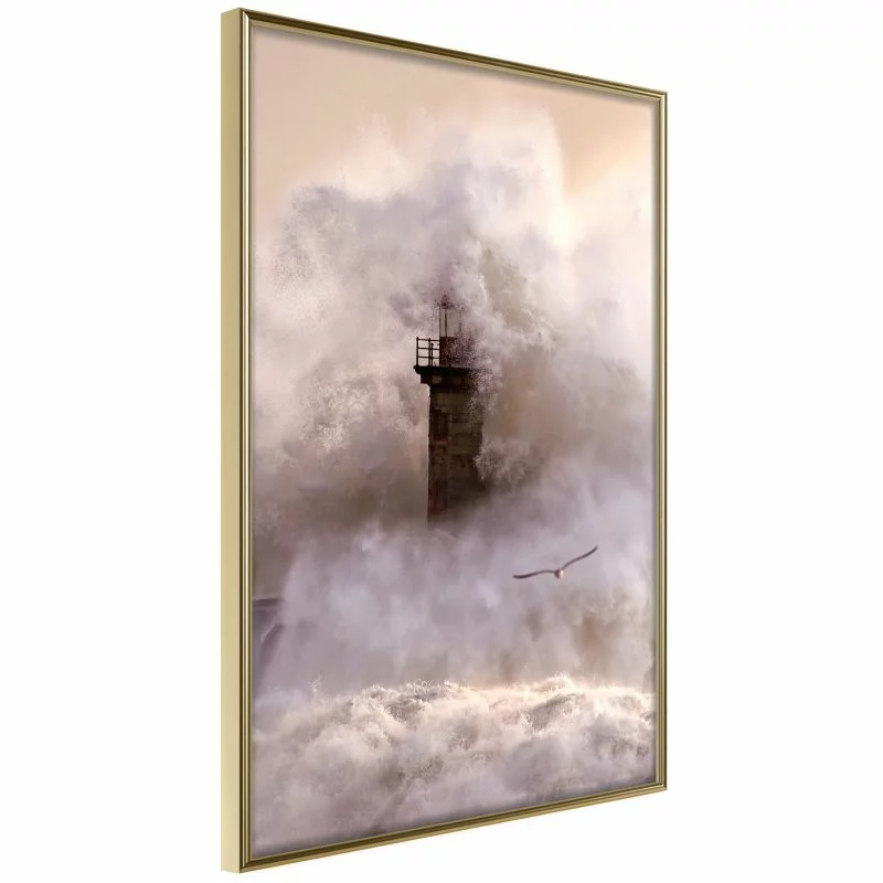Plakat - Latarnia morska podczas sztormu - obrazek 1