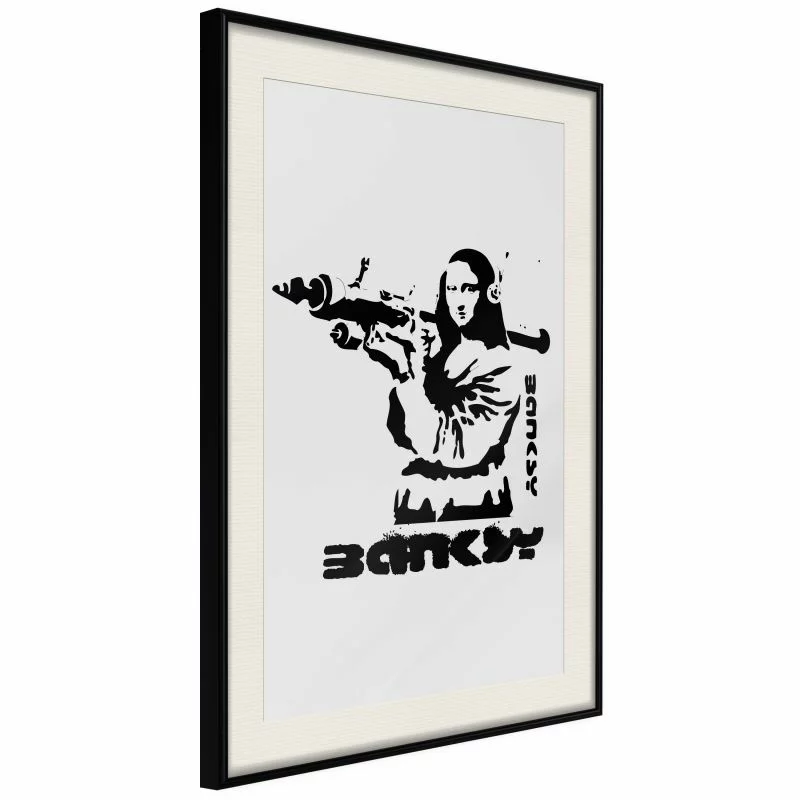 Plakat - Banksy: Mona Lisa with Bazooka I - obrazek 1