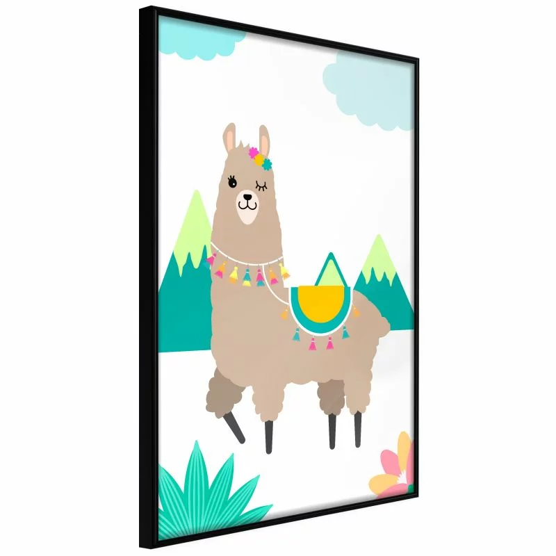 Plakat - Rozbrykana lama - obrazek 1