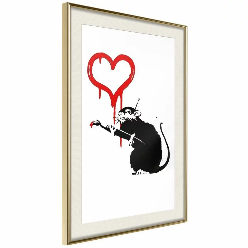 Plakat - Banksy: Love Rat - obrazek 1