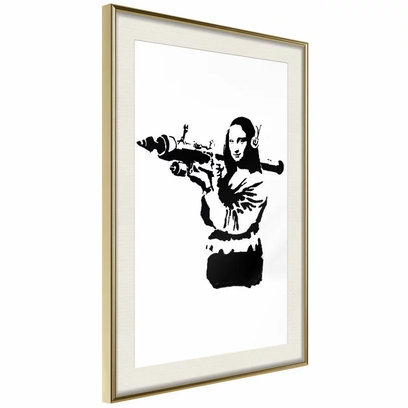 Plakat - Banksy: Mona Lisa with Bazooka II - obrazek 1