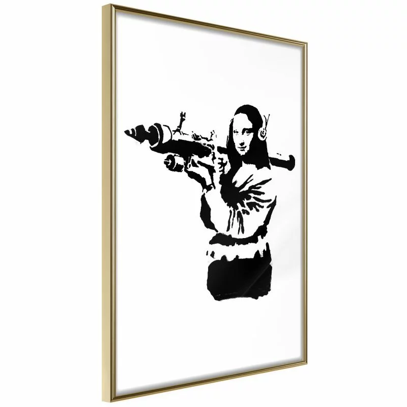 Plakat - Banksy: Mona Lisa with Bazooka II - obrazek 1