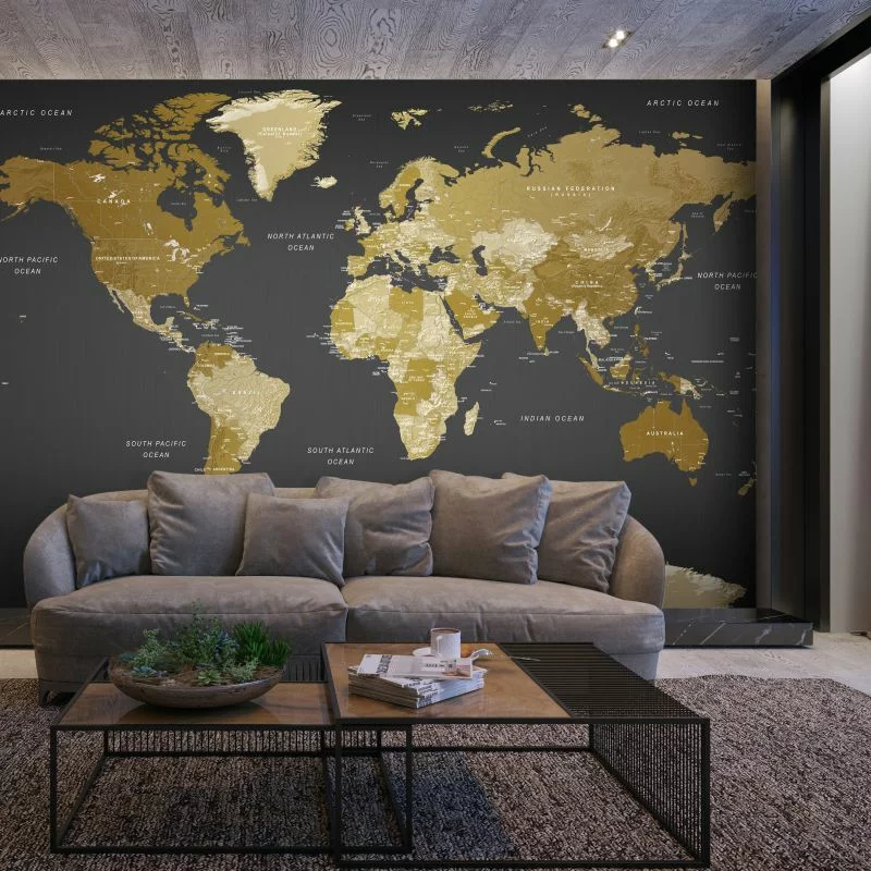 Fototapeta samoprzylepna - Mapa świata: Nowoczesna geografia - obrazek 1