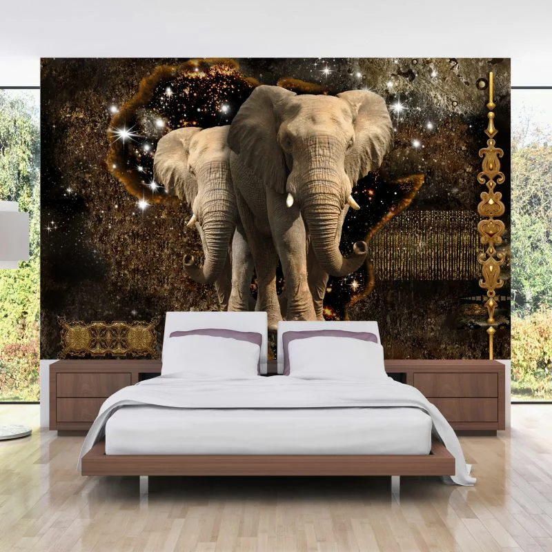 Fototapeta samoprzylepna - Brązowe słonie - obrazek 1