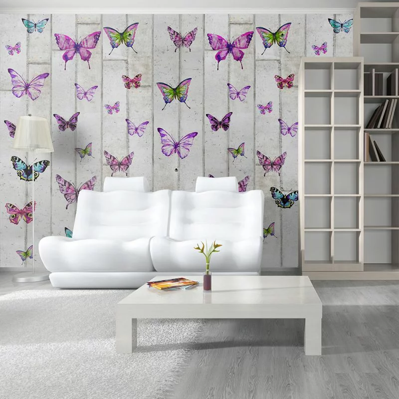 Tapeta motyle na ścianie - obrazek 1
