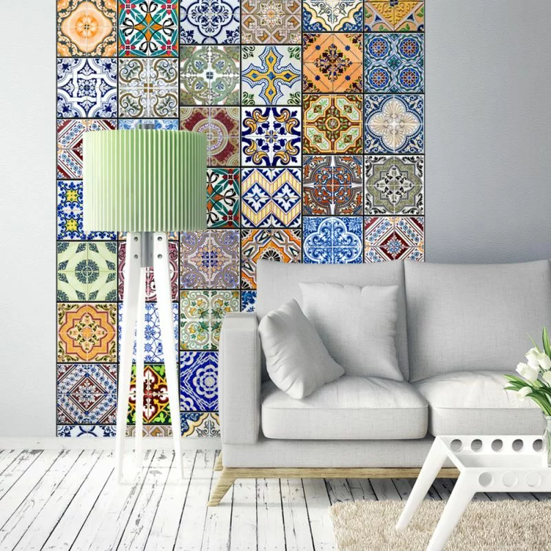 Tapeta arabeska kolorowa mozaika wzór - obrazek 1