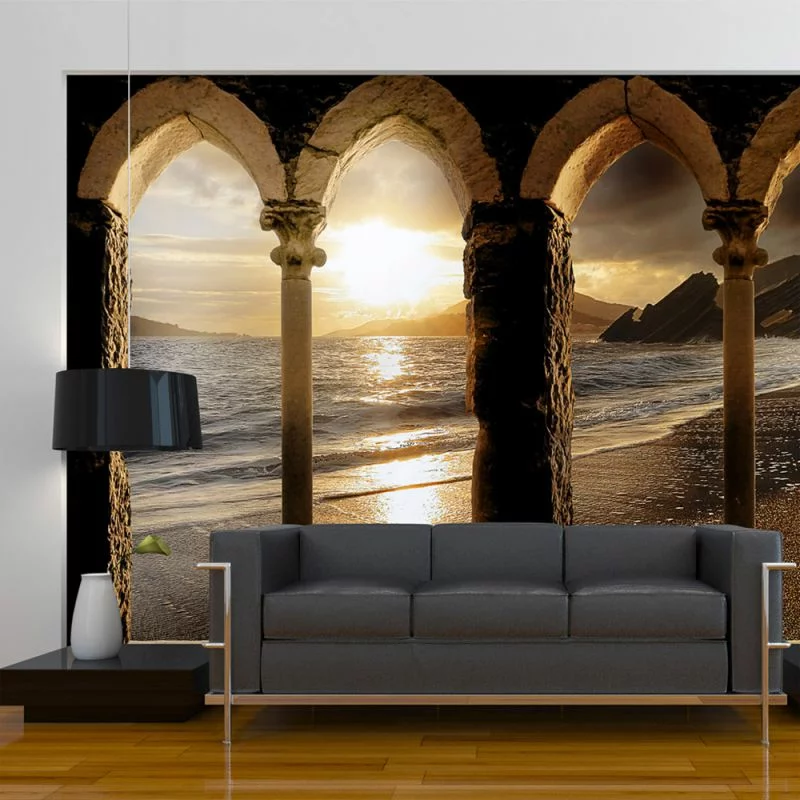 Fototapeta do salonu 3D - Zamek na plaży - obrazek 1