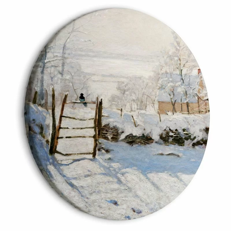 Obraz okrągły - Sroka (Claude Monet) - obrazek 1