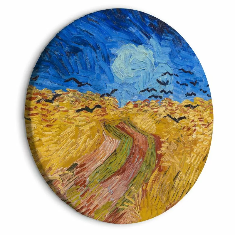 Obraz okrągły - Pole pszenicy z krukami (Vincent van Gogh) - obrazek 1