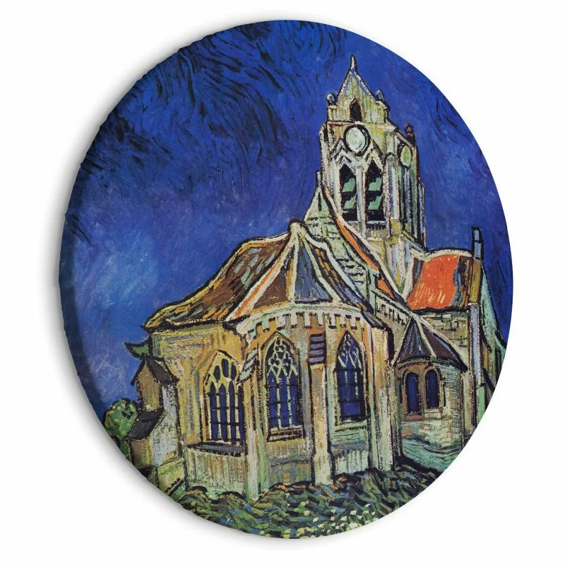 Obraz okrągły - Kościół w Auvers (Vincent van Gogh) - obrazek 1