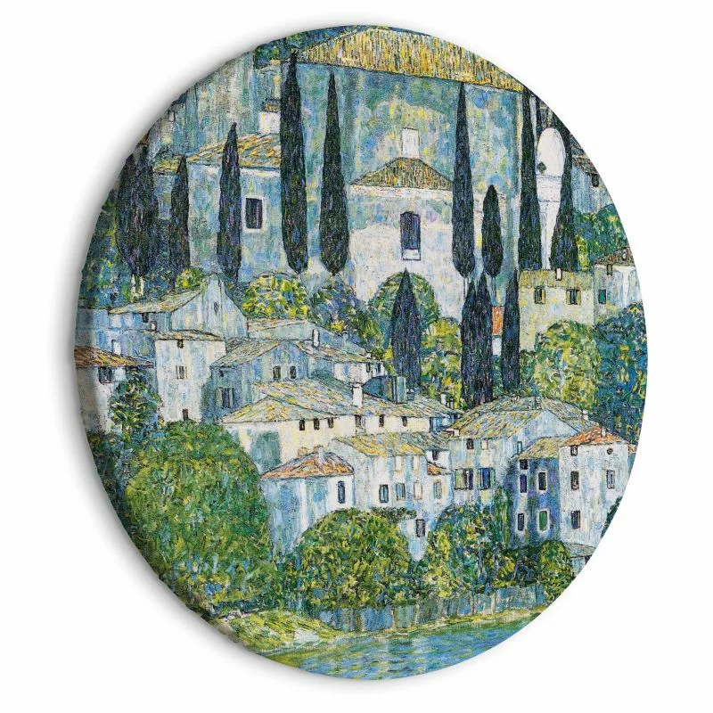 Obraz okrągły - Kościół w Cassone (Gustav Klimt) - obrazek 1