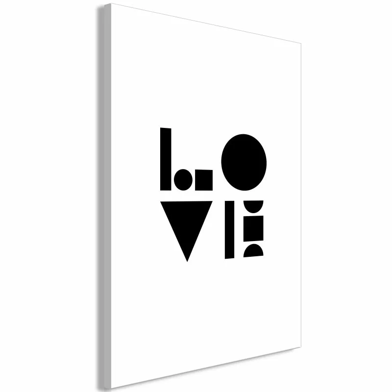 Obraz - Black, White and Love (1-częściowy) pionowy - obrazek 1
