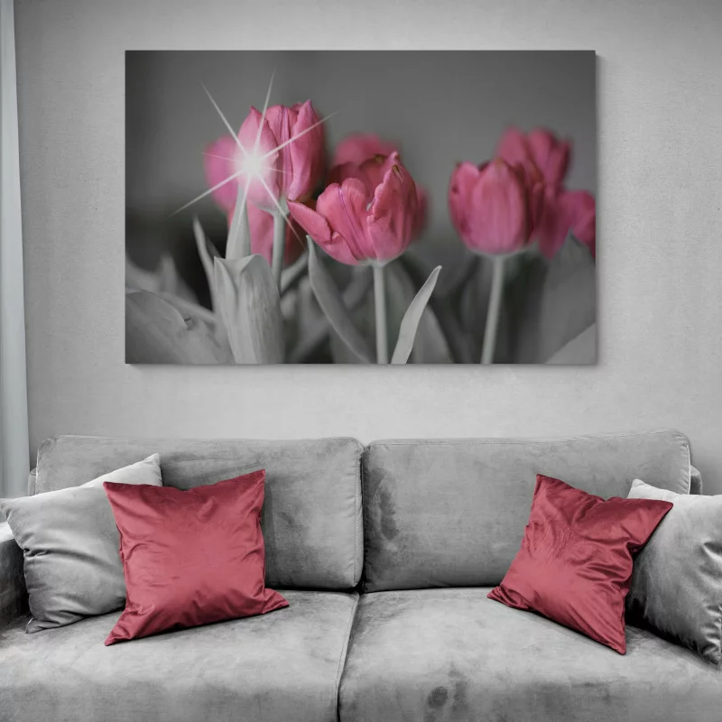 Obraz różowe tulipany - obrazek 1
