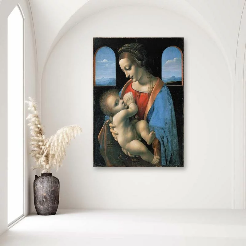 Obraz na płótnie, Madonna Litta - Da Vinci reprodukcja - obrazek 1