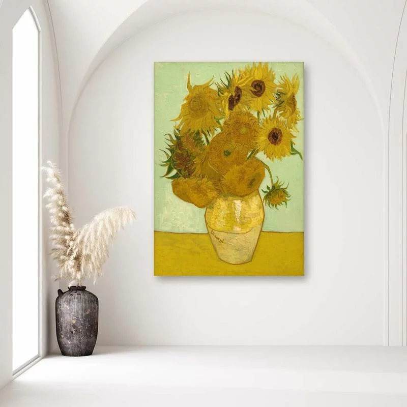 Obraz na płótnie, Słoneczniki - V. van Gogh reprodukcja - obrazek 1