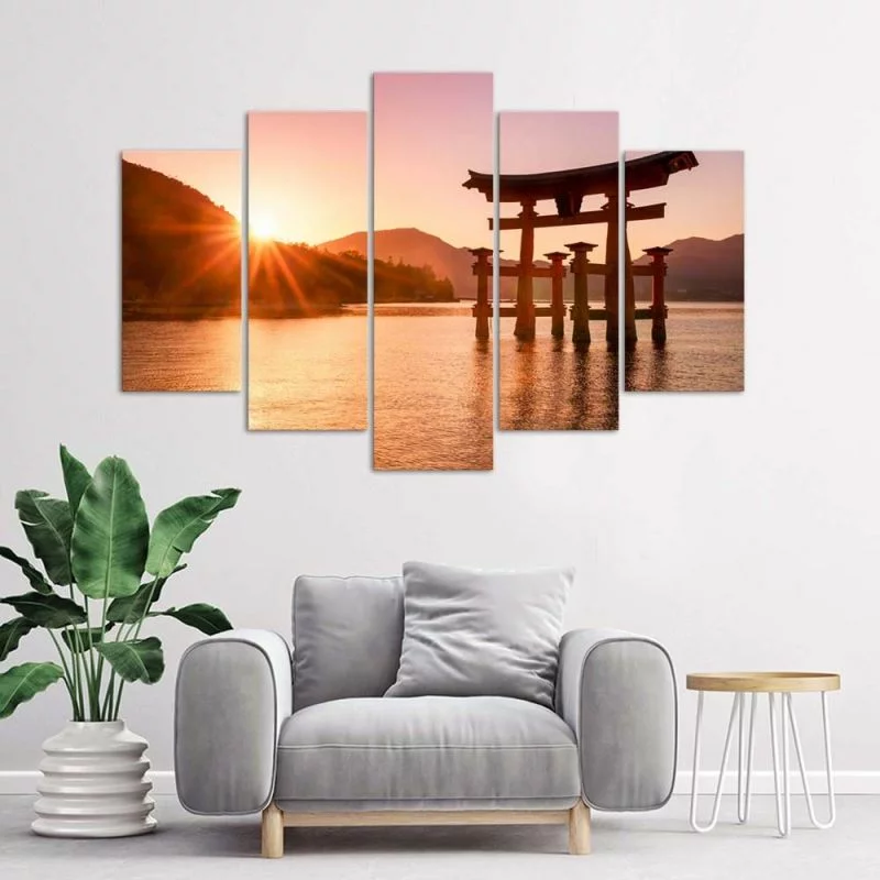Obraz pięcioczęściowy Deco Panel, Krajobraz Japonii - obrazek 1