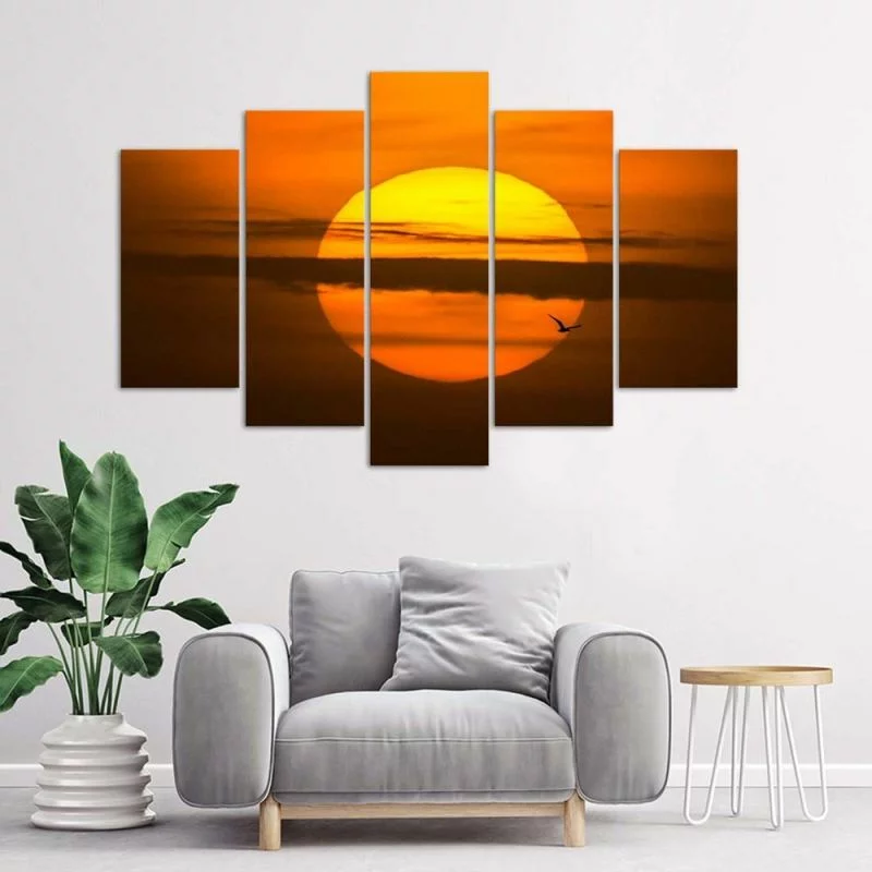 Obraz pięcioczęściowy Deco Panel, Zachodzące słońce - obrazek 1