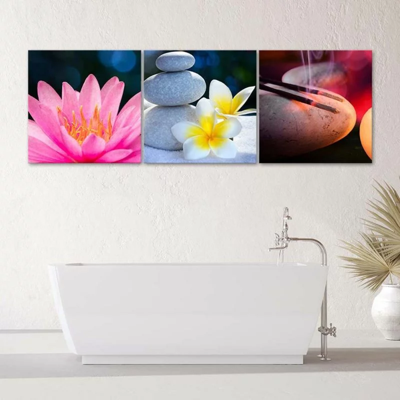 Zestaw obrazów Deco Panel, Kwiaty i relaks zen - obrazek 1