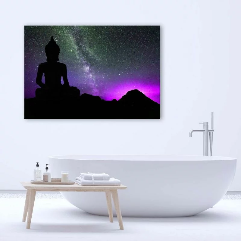 Obraz Deco Panel, Budda i zorza polarna - obrazek 1