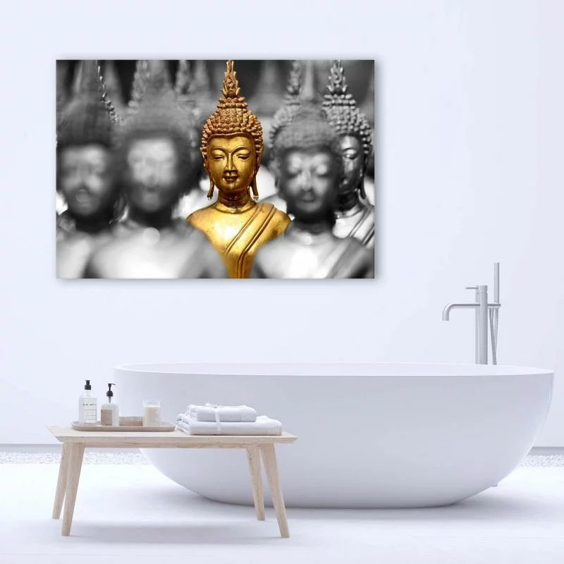 Obraz Deco Panel, Złoty Budda w tłumie - obrazek 1