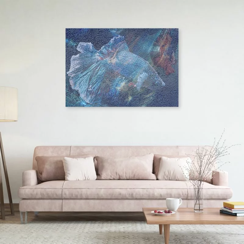 Obraz Deco Panel, Niebieski kwiat abstrakcja - obrazek 1
