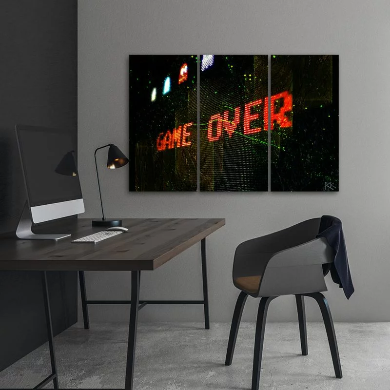 Obraz trzyczęściowy Deco Panel, Game Over dla gracza - obrazek 1