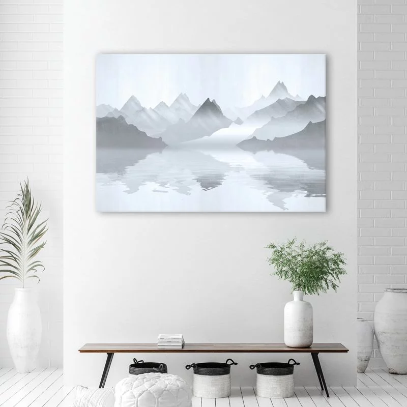 Obraz Deco Panel, Góry nad jeziorem abstrakcja - obrazek 1