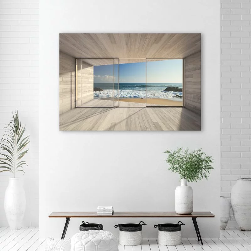 Obraz Deco Panel, Widok na morze z okna - obrazek 1