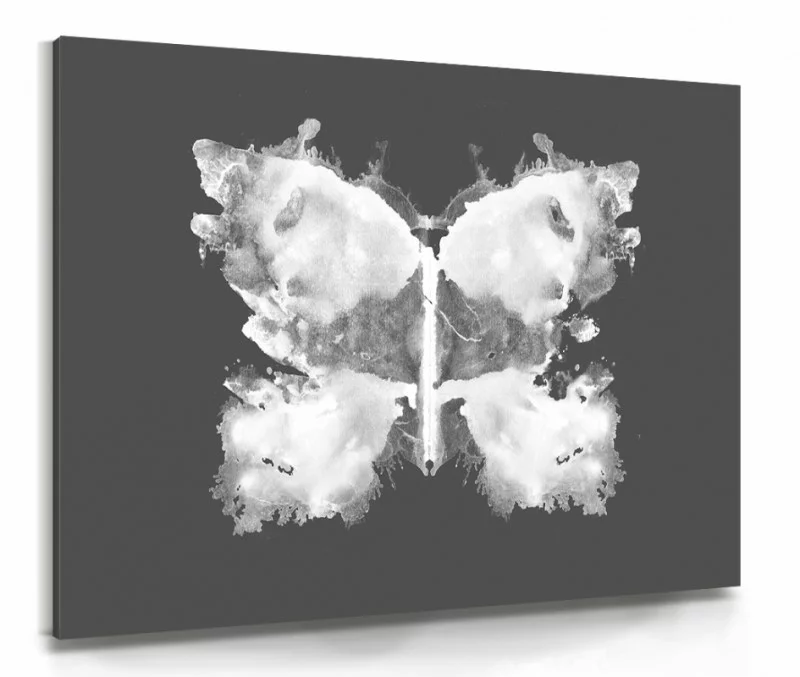 Biały motyl - nowoczesny obraz na płótnie - obrazek 1
