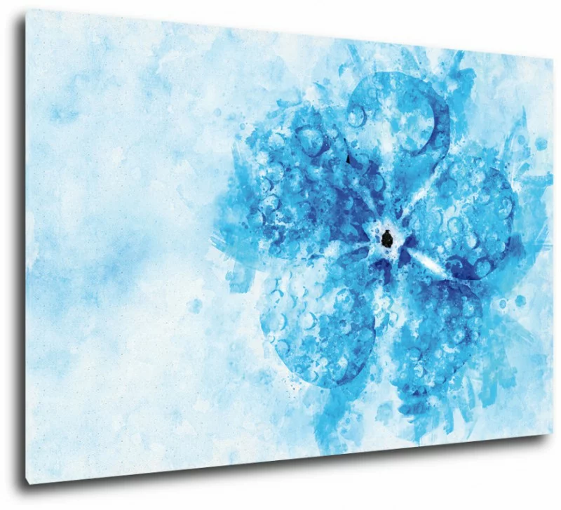 Obraz na wymiar - niebieski kwiatek - obrazek 1