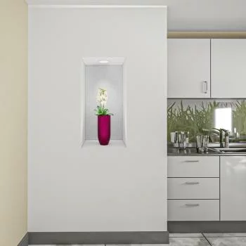 Naklejka na ścianę 3D do kuchni - kwiat we wnęce XXXVIII - obrazek 2