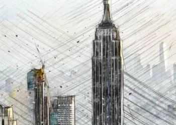 Obraz na płótnie - malowany Nowy Jork - obrazek 3