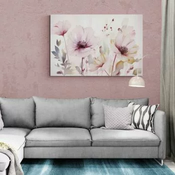 Obraz do salonu - malowane kwiaty