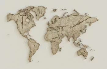 Obraz - kamienna mapa świata - obrazek 3