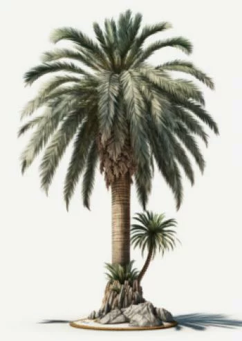 Plakat w ramie - palma z zieloną gałązką - obrazek 2