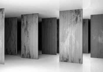 Fototapeta 3D - ścianki z betonowych płyt - obrazek 2