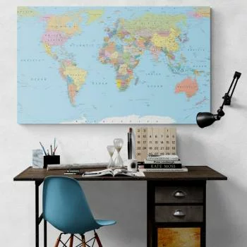 Duży obraz na płótnie - Mapa Świata